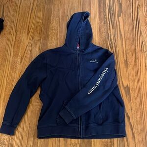 Vineyard Vines kids navy zip up sweatshirt